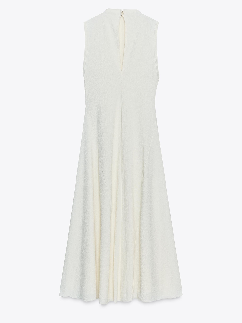 Zara Textured Midi Dress in Cream - Picture 7 of 8